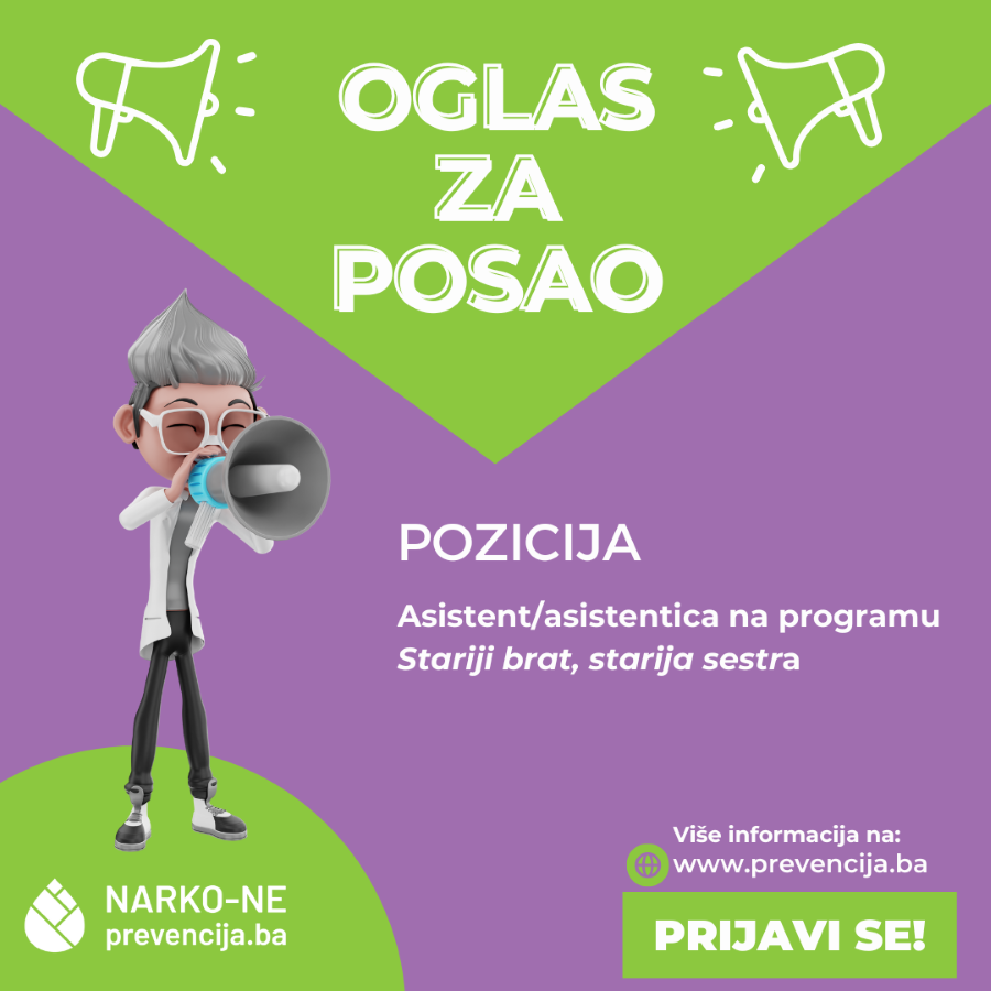 NARKO:NE – Oglas za prijem u radni odnos