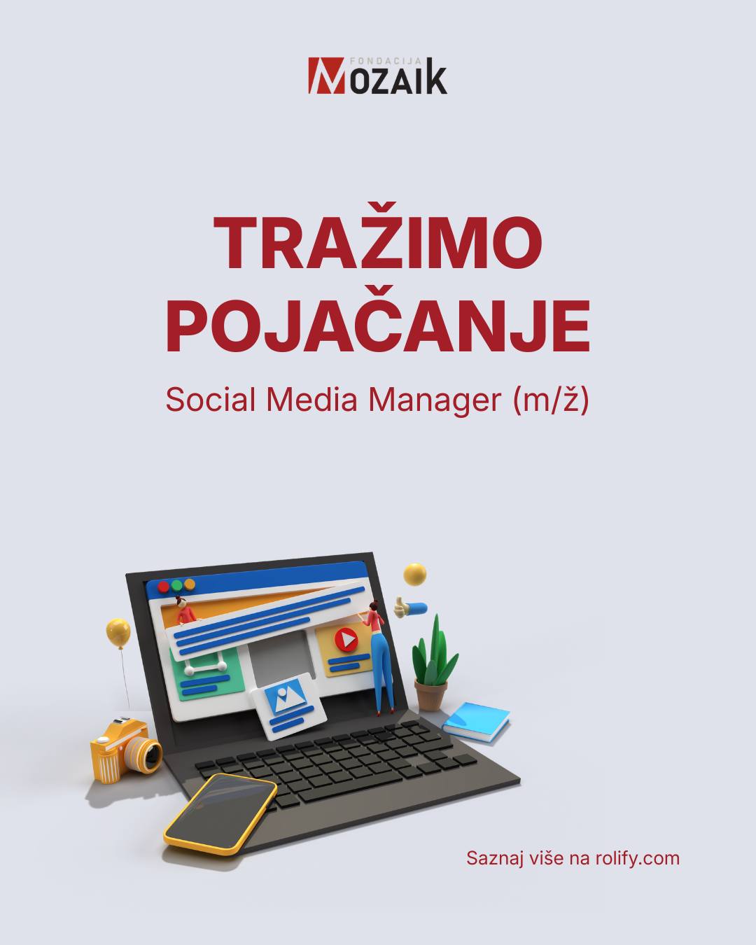 Fondacija Mozaik traži Social Media Managera
