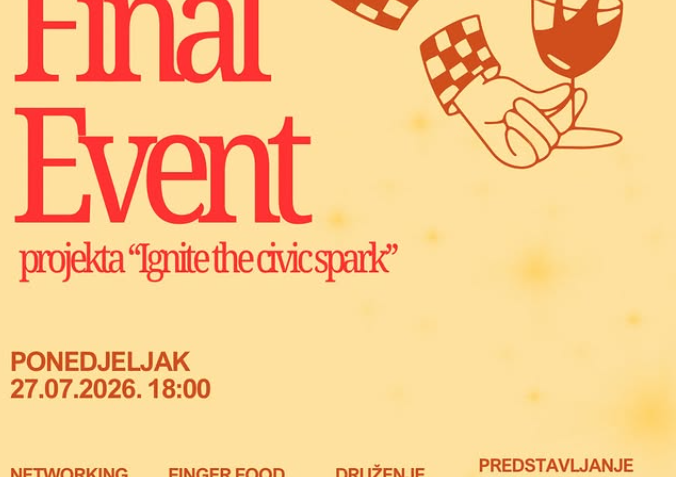 Omladinski pokret “Revolt” vas poziva na Final event projekta “Ignite the civic spark”