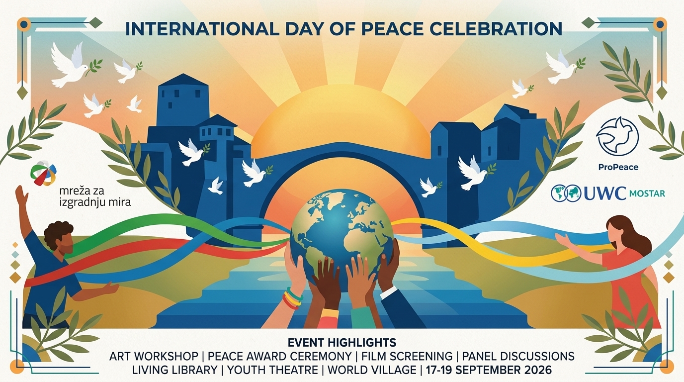 Međunarodni dan mira 2026: Mostar od 17. do 19. septembra centar mirovnih inicijativa, dijaloga i umjetnosti – podsjećanje