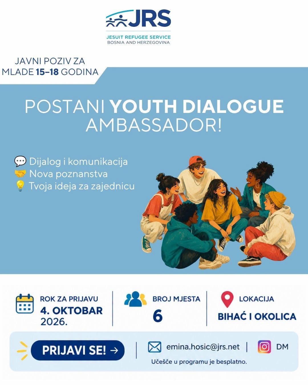 Postani Youth Dialogue Ambassador!